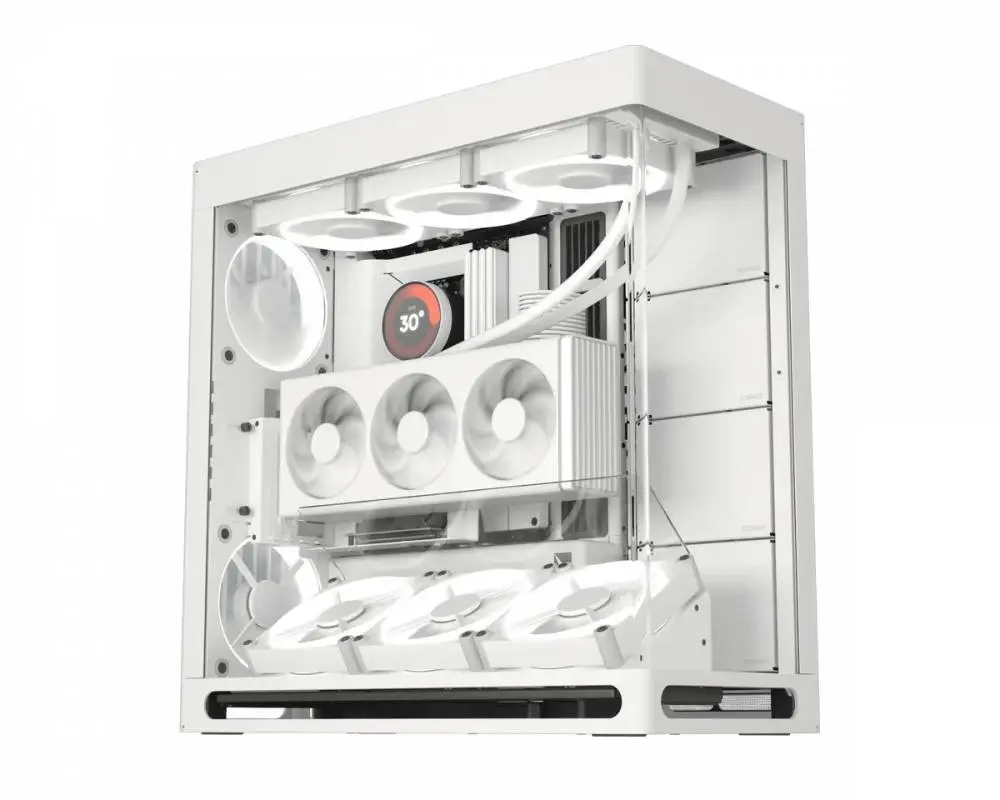 Кутия HAVN HS 420 VGPU Edition White Case E-ATX, PCIe Gen 5 riser included