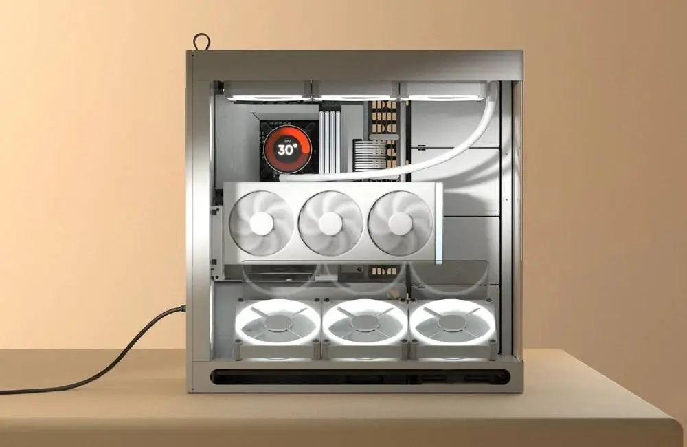 Кутия HAVN HS 420 VGPU Edition White Case E-ATX, PCIe Gen 5 riser included