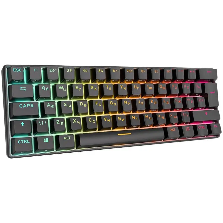 Геймърска клавиатура ROYAL KLUDGE RK61 Black Gaming Keyboard Red switch