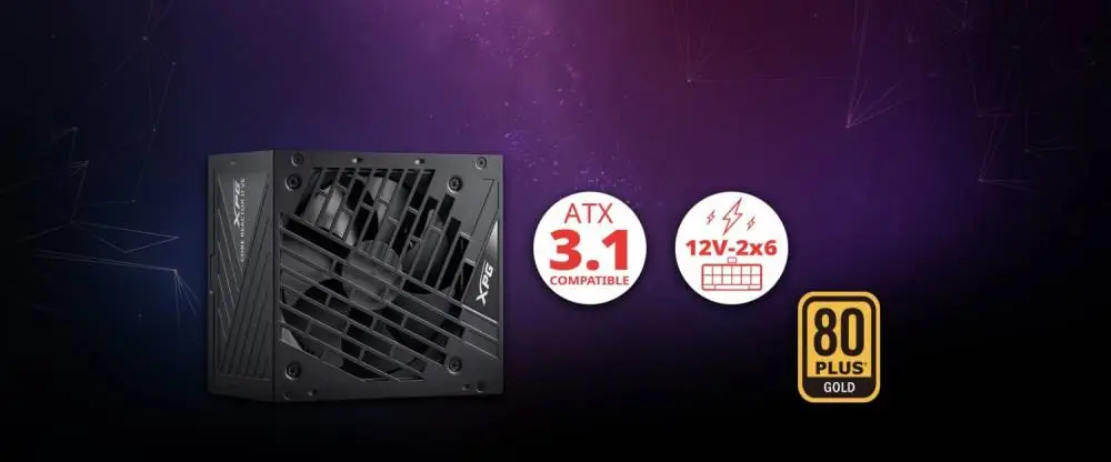 Захранване ADATA XPG CORE REACTOR II VE 650G (650W) 80 Plus Gold PSU ATX 3.1 PCIe 5.1