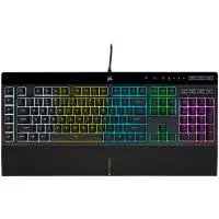 Геймърскa мембранна клавиатура Corsair K55 RGB Pro, USB