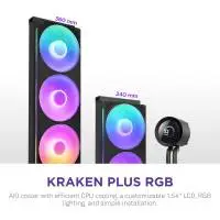 Водно охлаждане за процесор NZXT Kraken Plus 240 RGB LCD Display - Black