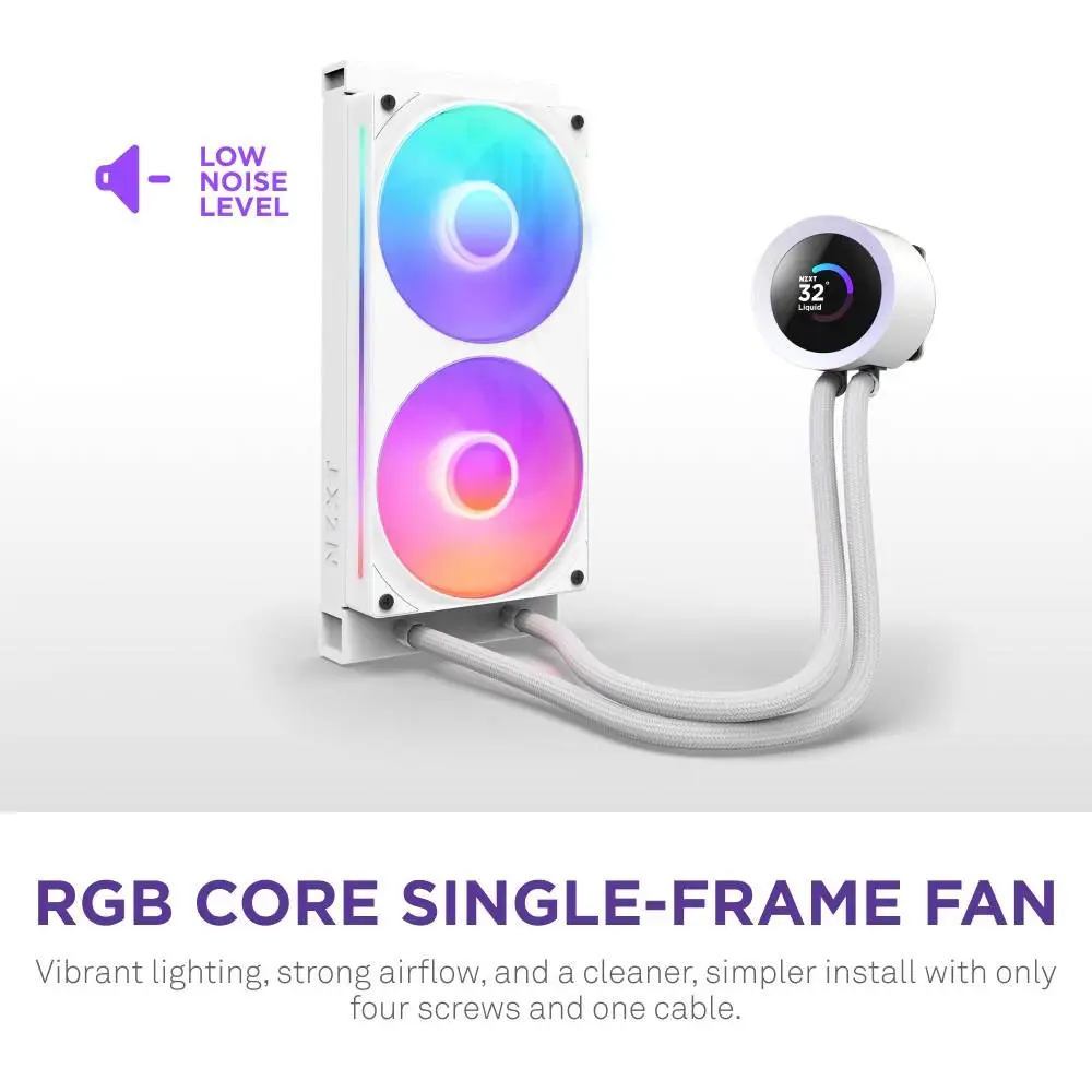Водно охлаждане за процесор NZXT Kraken Plus 240 RGB LCD Display - White