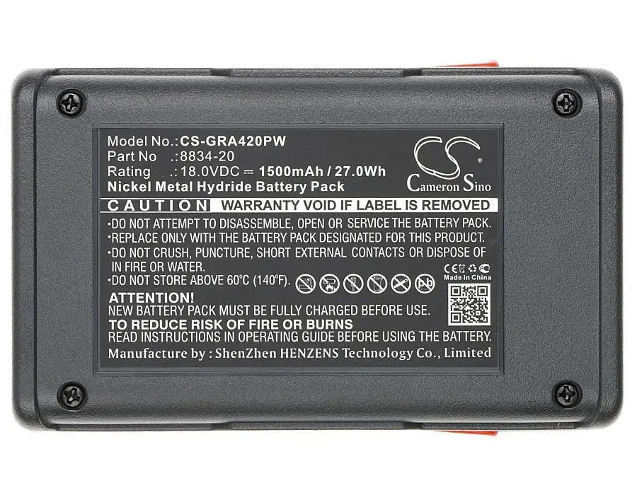 Батерия Cameron Sino,  за акумулаторен храсторез GARDENA 648844, EasyCut 42, SmallCut 300, 8834-20 18V 1500mAh Cameron Sino
