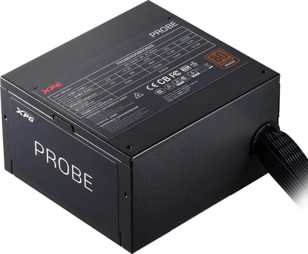 Захранване ADATA XPG PROBE 600W 80 Plus Bronze PSU - PROBE600B-BKCEU