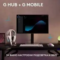 Геймърски слушалки Logitech G522 Lightspeed Wireless RGB, Микрофон, Бели