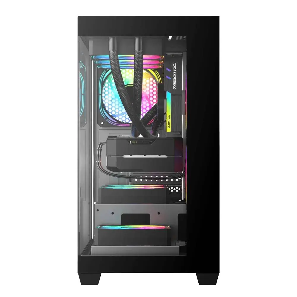 Кутия Darkflash DS900M Black 6 x 120 mm Infinity Mirror A-RGB mATX Case