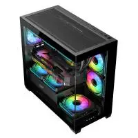 Кутия Darkflash DS900M Black 6 x 120 mm Infinity Mirror A-RGB mATX Case