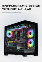 Кутия Darkflash DS900M Black 6 x 120 mm Infinity Mirror A-RGB mATX Case