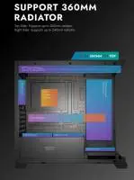 Кутия Darkflash DS900M Black 6 x 120 mm Infinity Mirror A-RGB mATX Case