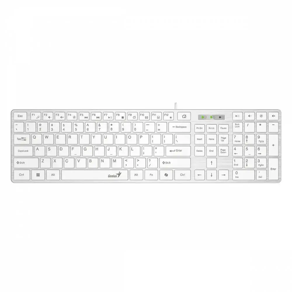 Genius клавиатура Slim Keyboard SlimStar 126 White - Copilot, Low profile Chocolate