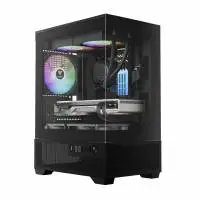 Кутия Gamdias AURA GC9M Elite Case mATX 3 x 120 mm A-RGB, USB-C, Tempered Glass