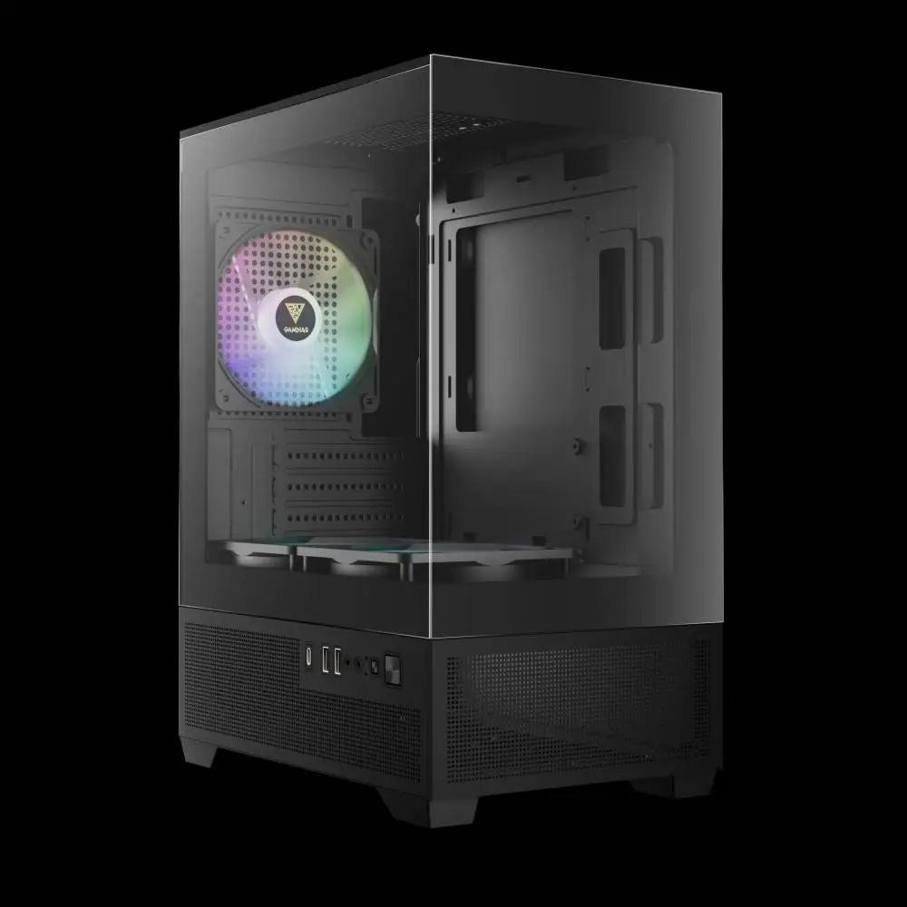 Кутия Gamdias AURA GC9M Elite Case mATX 3 x 120 mm A-RGB, USB-C, Tempered Glass