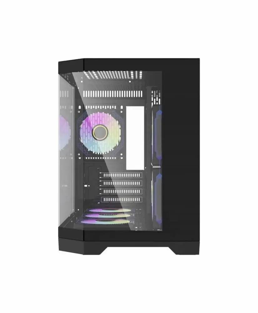 Кутия Aigo FT418 Black Case mATX 6 x 120 mm A-RGB fans included