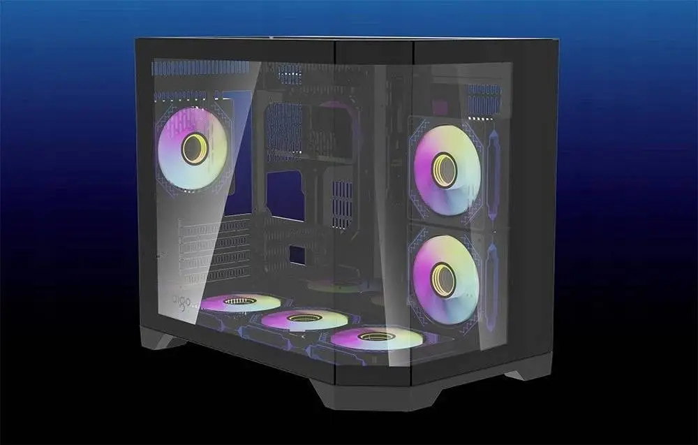 Кутия Aigo FT418 Black Case mATX 6 x 120 mm A-RGB fans included