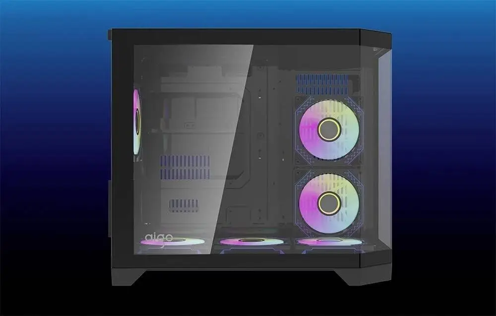 Кутия Aigo FT418 Black Case mATX 6 x 120 mm A-RGB fans included