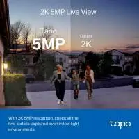Видео звънец за врата Tapo D230S1, 2.4Ghz, 2K 5MP, Color Night Vision, акум.батерии, microSD