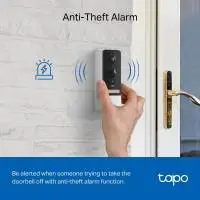 Видео звънец за врата Tapo D230S1, 2.4Ghz, 2K 5MP, Color Night Vision, акум.батерии, microSD