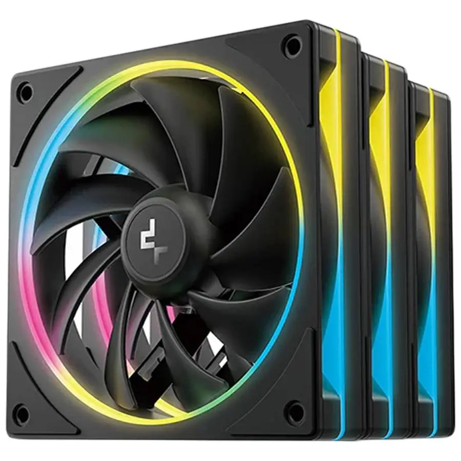Вентилатори DeepCool FL12 SE 3IN1 Black 3 x 120mm ARGB Halo Fans - R-FL12SE-BKAPN3-G