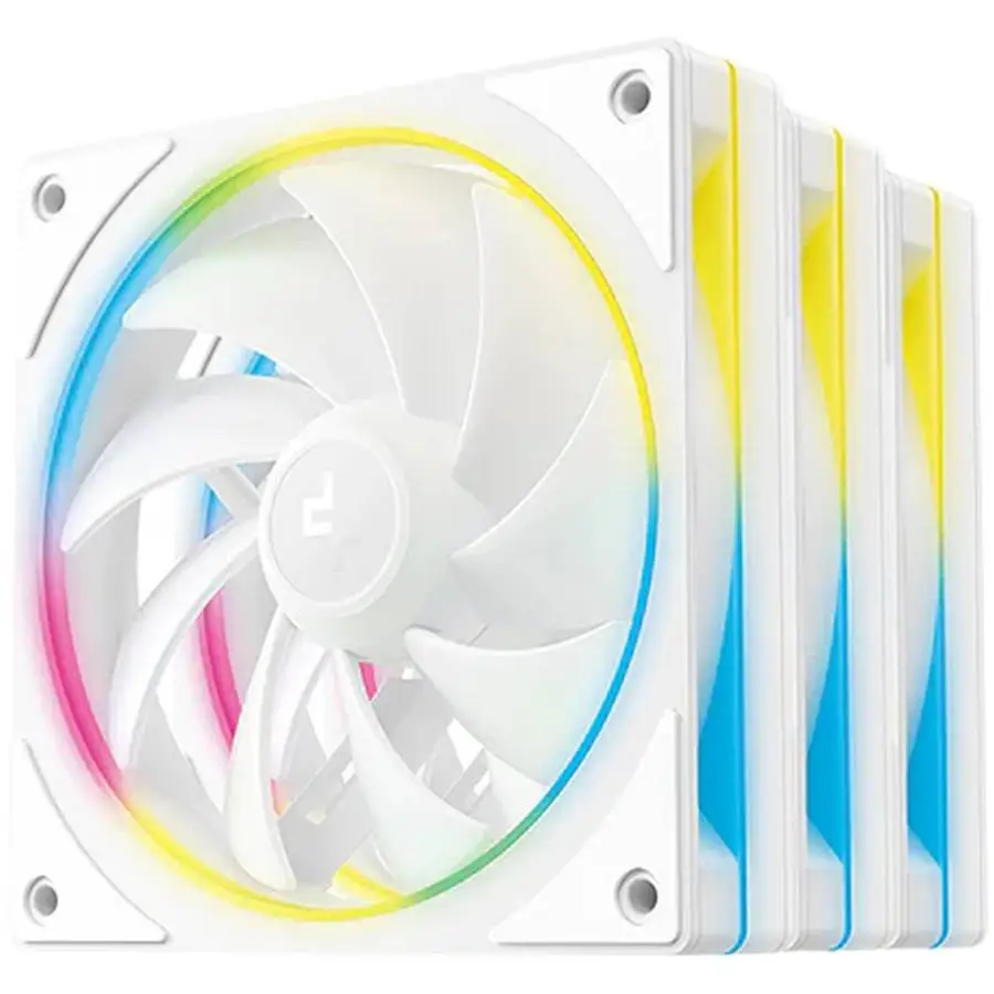 Вентилатори DeepCool FL12 SE 3IN1 White 3 x 120mm ARGB Halo Fans - R-FL12SE-WHAPN3-G
