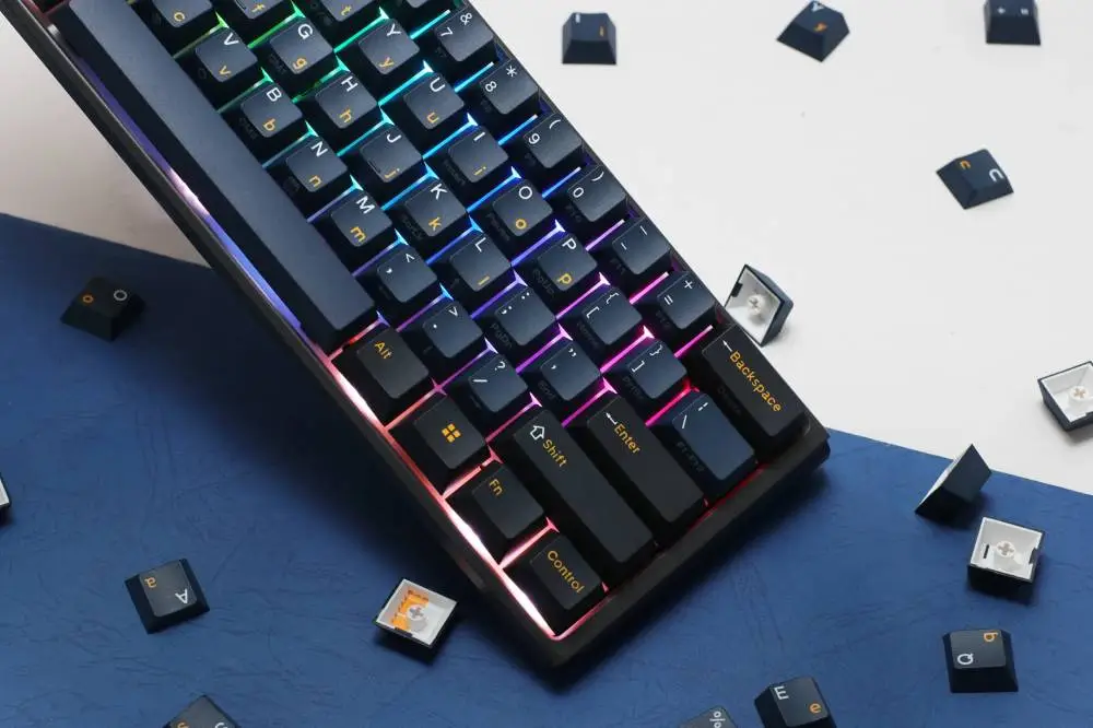 Ducky професионална геймърска механична клавиатура Professional Gaming Mechanical Keyboard One 3 Pro Mini Nazca Line - 8K, Cherry MX2A RGB Red [Linear]