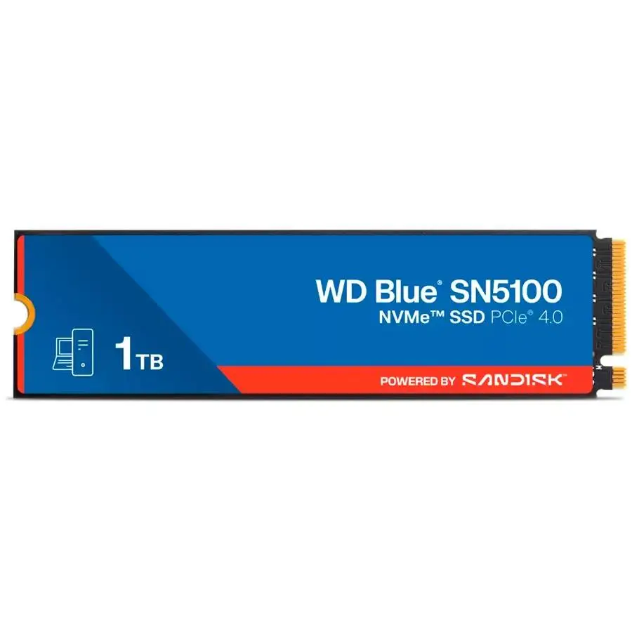 Диск SSD WD Blue SN5100 1TB M.2 2280 NVMe PCIe Gen 4.0 x4 - WDS100T5B0E-00CPE0
