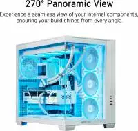 Кутия ASUS A32 PLUS TG White 4 x ARGB 120mm Fans - 90DC00S3-B19000