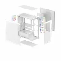 Кутия DeepCool CG580 4F WH V2 Case ATX, 4 x 120 mm ARGB Fans