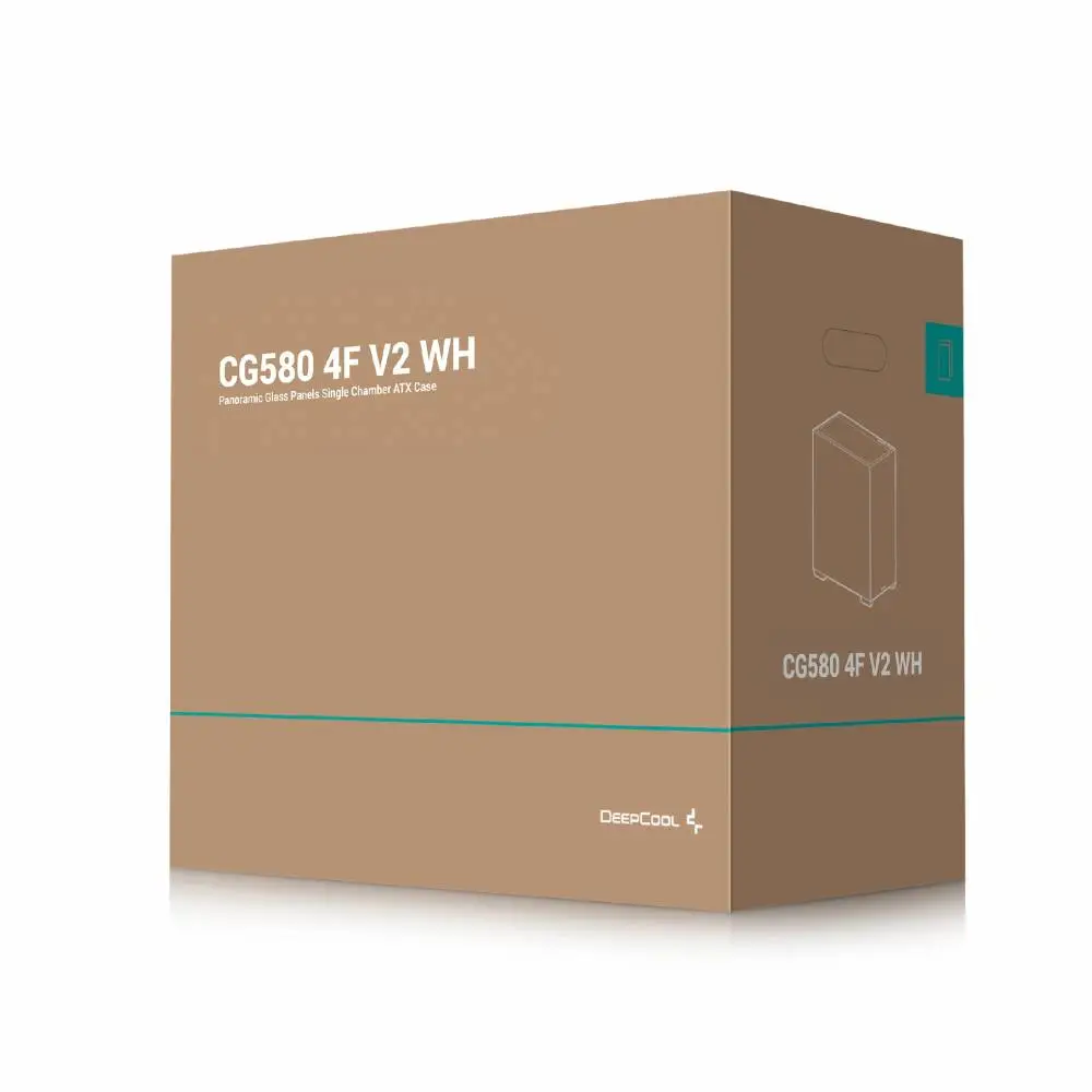 Кутия DeepCool CG580 4F WH V2 Case ATX, 4 x 120 mm ARGB Fans