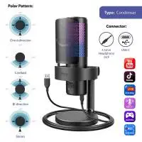 Настолен микрофон FIFINE A9 RGB 4 Polar Patterns- Black