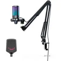 Микрофон със стойка FIFINE A6T RGB - Black
