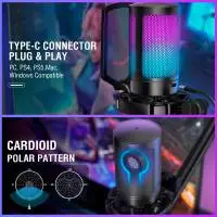 Микрофон със стойка FIFINE A6T RGB - Black