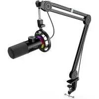 Микрофон със стойка FIFINE T658 Dynamic RGB - Black