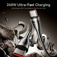 Vention кабел Cable - USB2.0 Type-C to Type-C - 5A Fast Charging, 240W, PD3.1, 1.2m -  CTYBAV