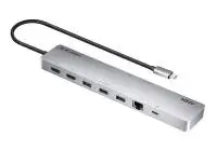 ATEN Докинг 11-in-1 USB-C Multiport Dock + Power Pass-Through, 2 x HDMI, LAN,3.5mm, USB-C, SD Card , microSD, 3 x USB 3.2