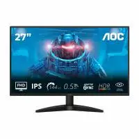 Монитор AOC 27B36X, 27" IPS WLED, 1920x1080, 144Hz, 0.5ms MPRT, Adaptive Sync, FlickerFree, Low Blue Light, HDMI, DP