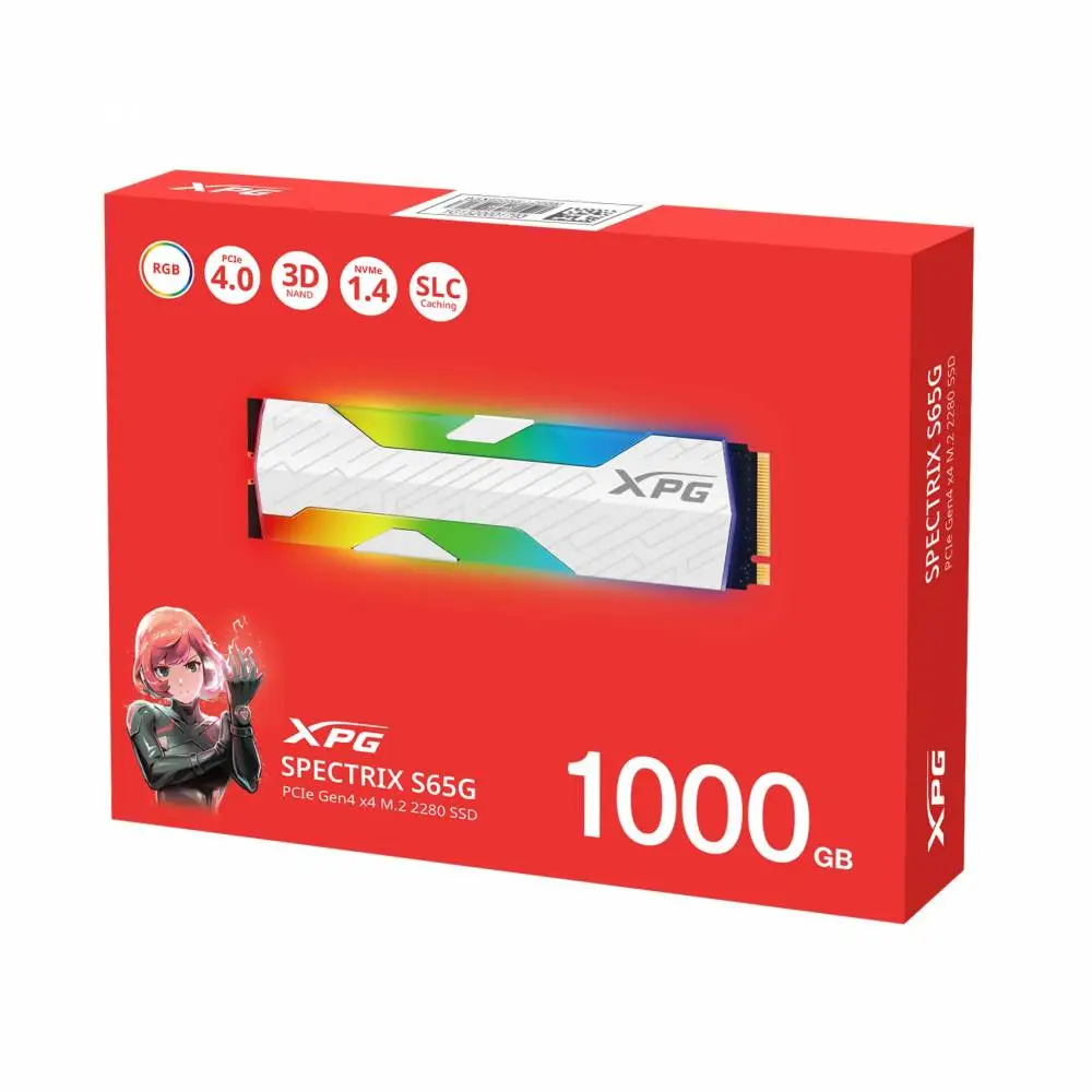 Диск SSD Adata XPG Spectrix S65G 1TB M.2 2280 NVMe PCIe Gen4x4 - SSPECTRIXS65G-1000G-CI