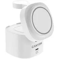 Зарядно за телефон Canyon CNS-WCS405W 4 in 1 Wireless Charging Stand, 30W max, with 65W charger and 1M cable, white