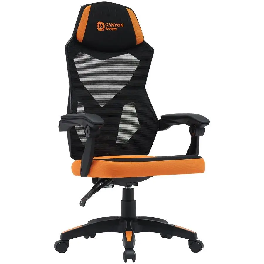 Геймърски стол CANYON gaming chair Wave MCH02 Mesh Black Orange - CNE-MCH02