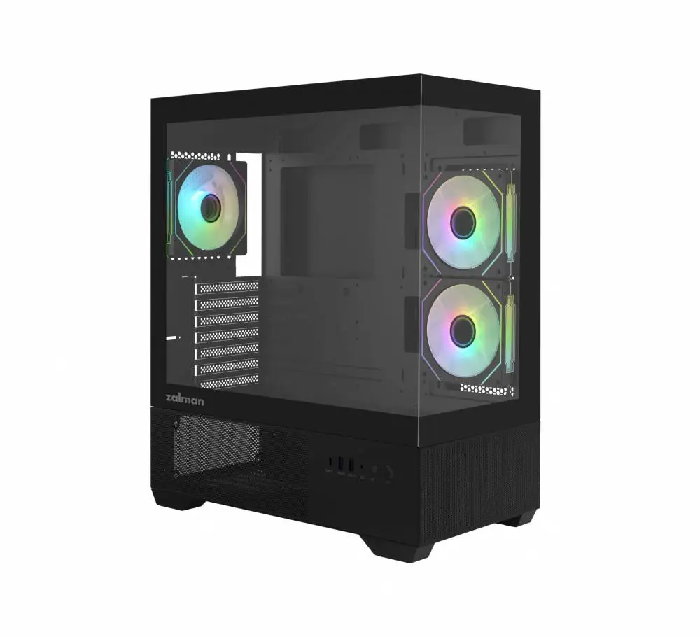 Кутия Zalman Chronix BLACK Case ATX 3 x 120 mm A-RGB, USB-C, Tempered Glass