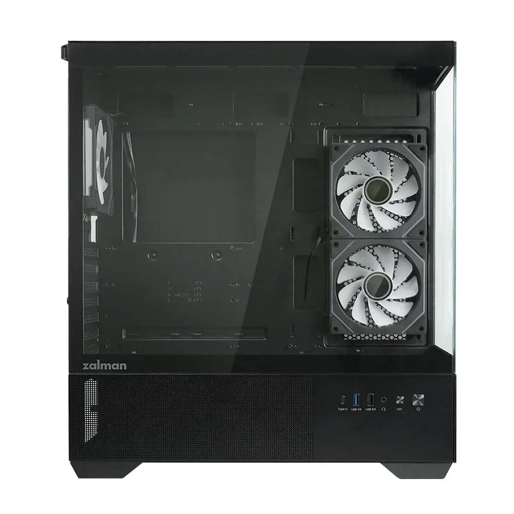Кутия Zalman Chronix BLACK Case ATX 3 x 120 mm A-RGB, USB-C, Tempered Glass