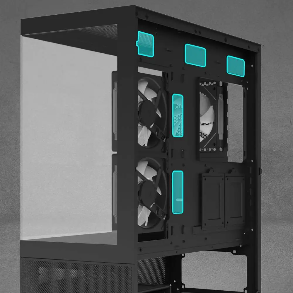 Кутия Zalman Chronix BLACK Case ATX 3 x 120 mm A-RGB, USB-C, Tempered Glass