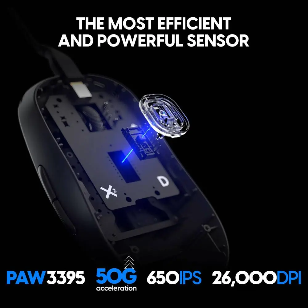 Pulsar професионална геймърска мишка Wired Gaming Mouse X2 Wired Size2 Black