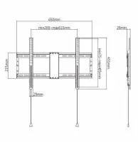 Gembird стенна стойка за телевизор TV Mount - WM-80F-01 - 37"-80", 70 kg