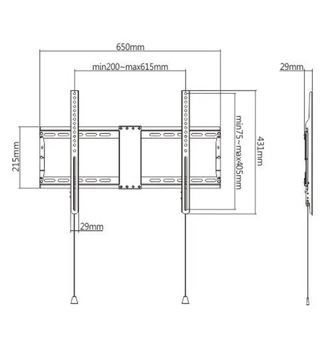 Gembird стенна стойка за телевизор TV Mount - WM-80F-01 - 37"-80", 70 kg