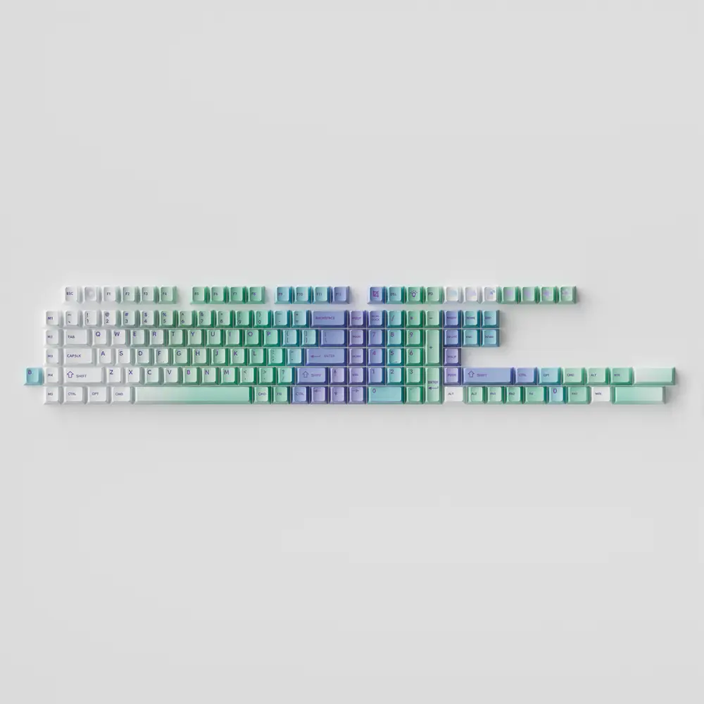 Капачки за механична клавиатура Keychron Cherry Profile Dye-Sub PBT Full Keycap Set - Cloud and Snow