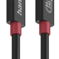 HAMA Кабел USB-C еMarker, USB 4 Gen 4, 80 Gbit/s, 1 м, 5 A, 240 W ,черен