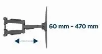 Gembird стенна стойка за телевизор TV Mount - WM-58ST-01 - 32"-58", 36.4 kg