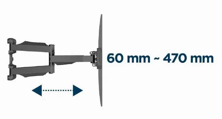 Gembird стенна стойка за телевизор TV Mount - WM-58ST-01 - 32"-58", 36.4 kg