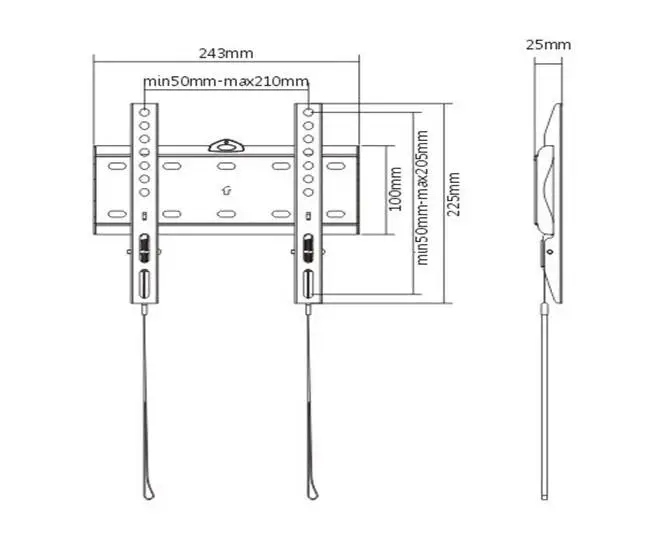 Gembird стенна стойка за телевизор TV Mount - WM-42F-01 - 23"-42", 30 kg